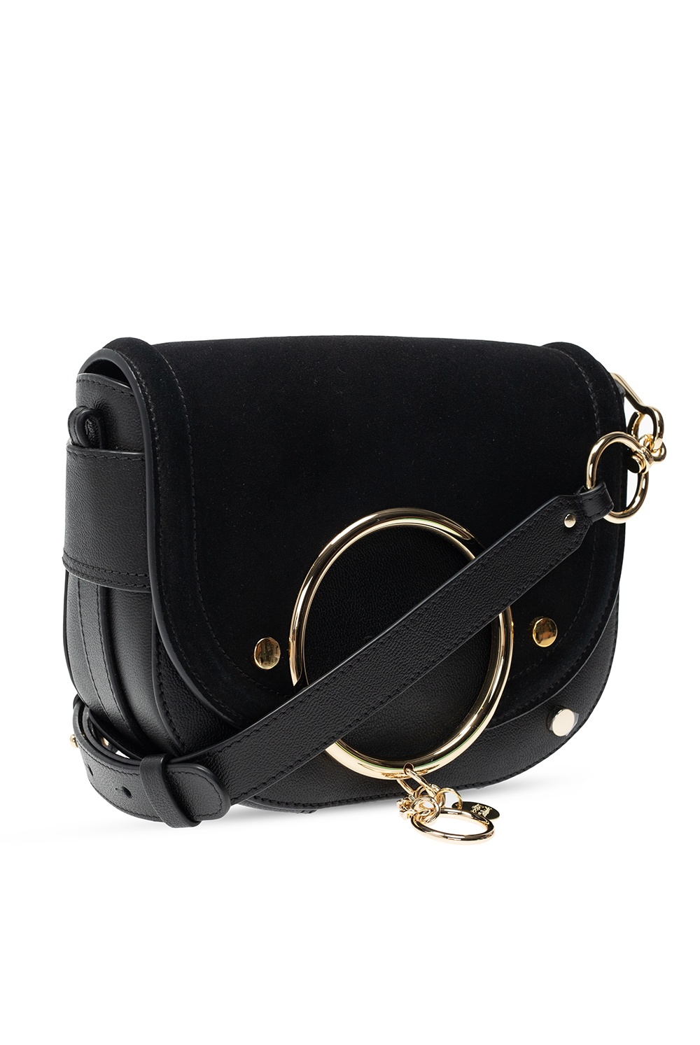 バッグ see by chloe fur one shoulder bag Chloé The 99 Shoulder Bag In Croco Effect Leather in Kohl